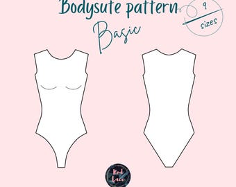 Podstawowy wykrój na bieliznę typu body, 9 rozmiarów (wykrój w formacie PDF)