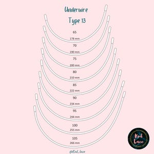 Puede incluir: Un diagrama que muestra diferentes tamaños de varillas para sujetadores, que van desde 65 mm hasta 105 mm. Los tamaños de las varillas se enumeran junto a cada varilla, con la medida correspondiente en milímetros.