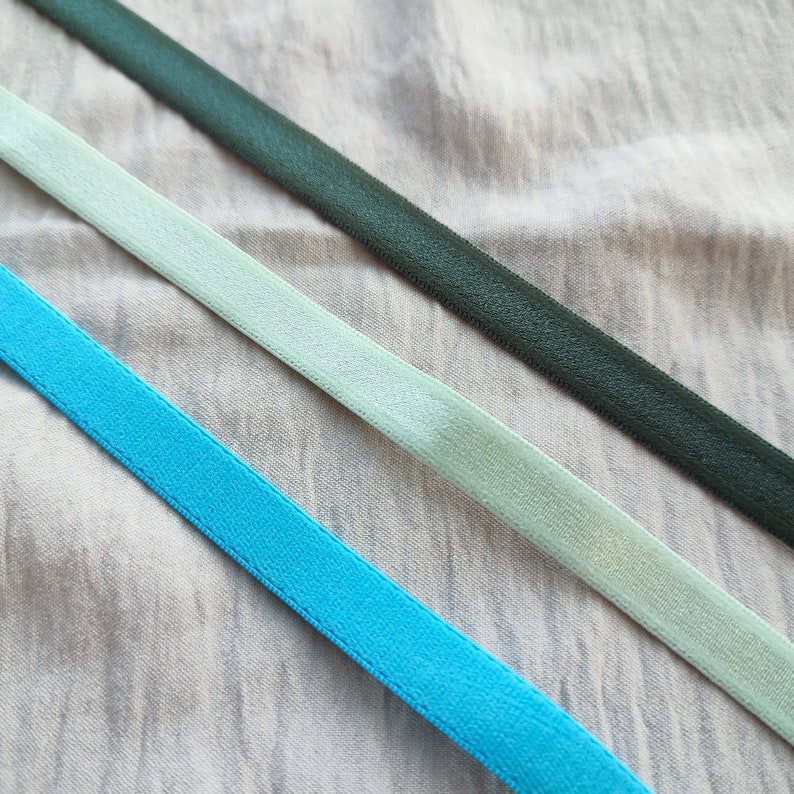 Bra Strap 1/2 12mm for sewing lingerie, Elastic Band, Elastic Trim, Elastic Tape, ribbon, Sewing Elastic, bra making, lingerie supplies image 1