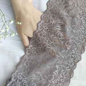 Stretch Lace for sewing lingerie, elastic trim lace, Fabric for Bra Making, Sewing supplies