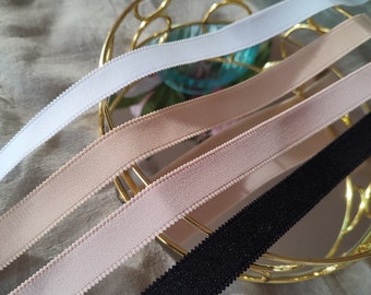 Bra Straps 20 mm for sewing lingerie, Elastic Band, Elastic Trim, Elastic Tape, ribbon, Sewing Elastic, bra making, lingerie supplies