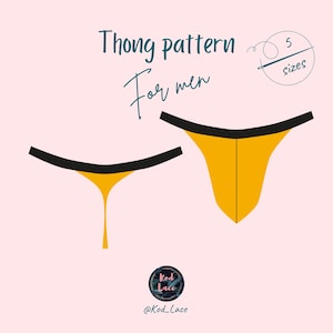 Mens thong pattern, Sewing underwear Pattern, mens sexy underwear, Pattern PDF, Instant Download