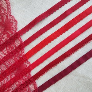 Picot elastic 3/8&quot; 10mm for sewing lingerie, Elastic Band, Elastic Trim, Elastic Tape, ribbon, Sewing Elastic, bra making, lingerie supplies