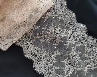 Chantilly stability lace for sewing lingerie, Fabric for Bra Making, Sewing supplies, pale pink