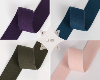 Velvety Elastic Band: 25 mm 1-inch Wide Sewing Elastic