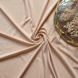 Elastic beige microfiber fabric, lycra fabric, high quality stretch fabric, lingerie fabric, elastic fabric
