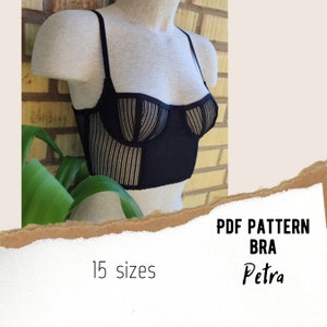 3475 A-b-c-instant Download PDF Lingerie Sewing Pattern Bra