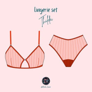 Lingerie set pattern Thilda | Bra pattern | Panties pattern | Underwear pattern
