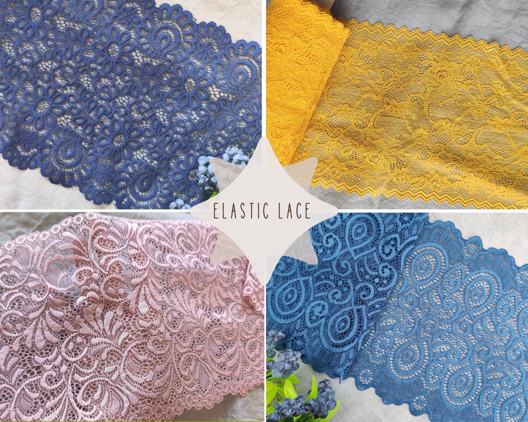 Stretch Lace for Sewing Lingerie, Elastic Trim Lace, Fabric for Bra