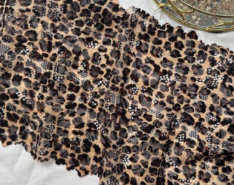 Leopard Print Stretch Lace Trim | Lingerie Sewing, Bralettes (23 cm)