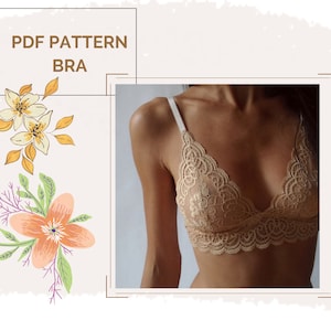 PDF Sewing Pattern Chelsea Bra Sizes A D Full-cup Underwired Darted Bra  Instant Download -  Sweden