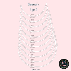 Puede incluir: Un diagrama que muestra diferentes tamaños de varillas para sujetadores, que van desde 153 mm hasta 243 mm. Las varillas se muestran como líneas curvas, con el tamaño etiquetado junto a cada una.