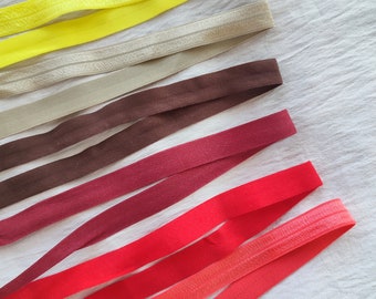 Elástico plegable de 5/8", cinta elástica de felpa, suministros para lencería y cintas para el cabello.