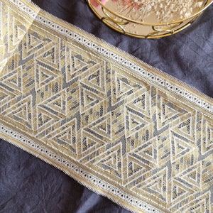 Stretch yellow Lace for sewing lingerie, elastic multicolour lace, Fabric for Bra Making, Sewing supplies, lace trim