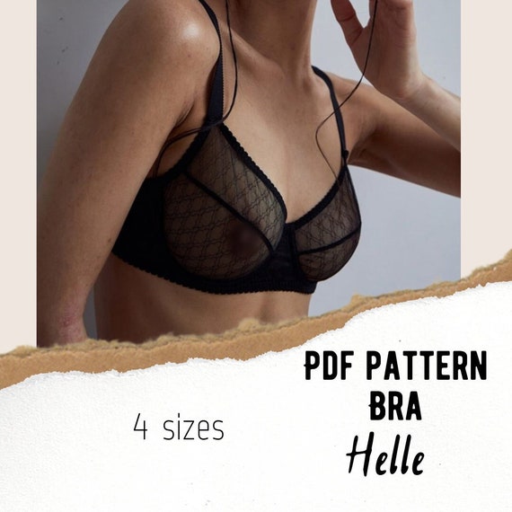 Bra Sewing Lingerie Pattern PDF Helle Sizes: 75AA / 75A / 75B / 75C -   Ireland