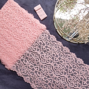 Stretch coral Lace for sewing lingerie, elastic florida lace, Fabric for Bra Making, Sewing supplies, lace trim