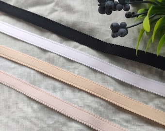 Matte Bra Strap Elastic, 3/8" (10mm) Lingerie Sewing Supply