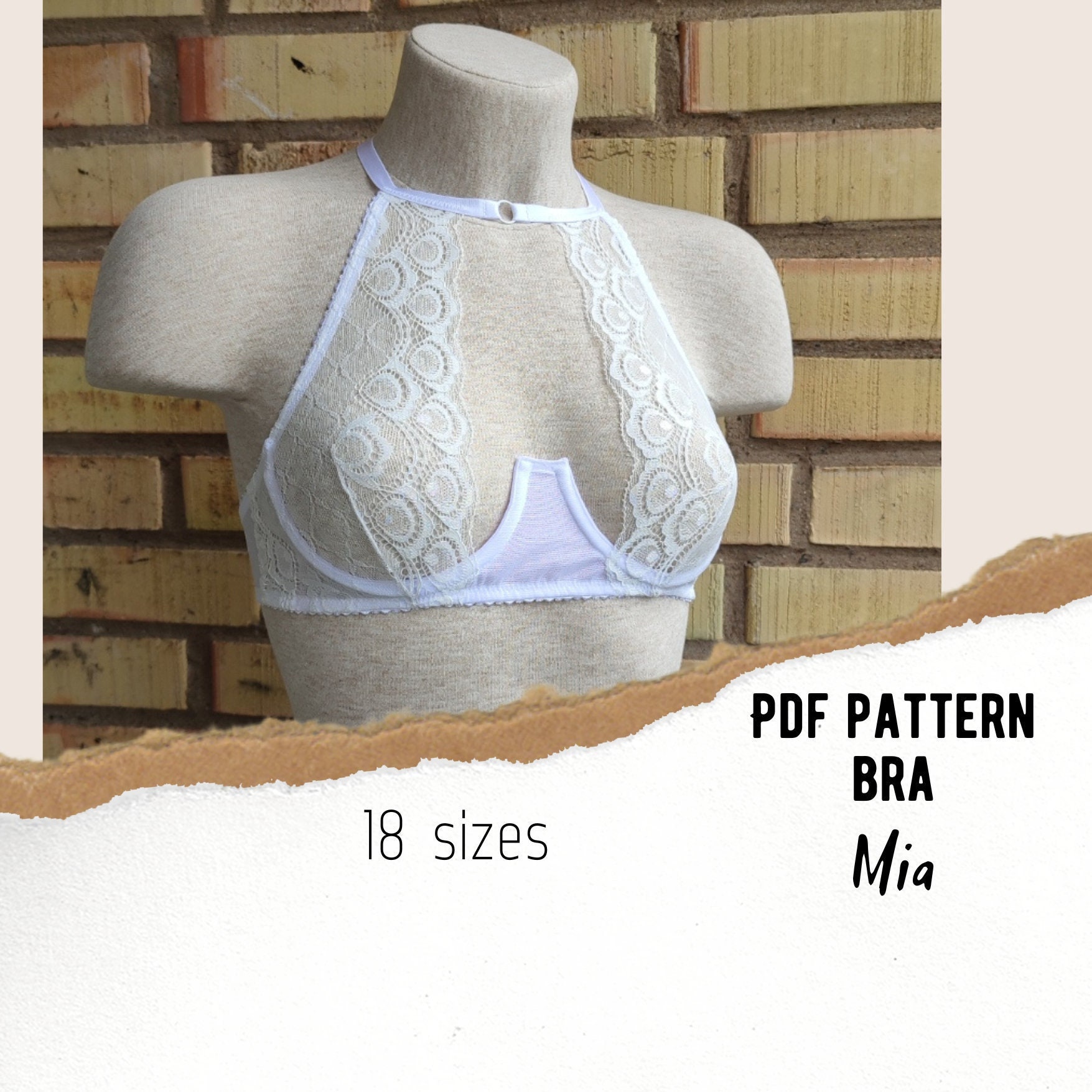 Afi Elegance Bra Lingerie Sewing Pattern Package 1 Sizes Instant