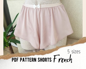 Ruffle shorts pattern, French  Knickers Pdf patterns