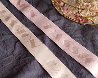 Printed Elastic Ribbon: 32mm Glossy Sewing Elastic
