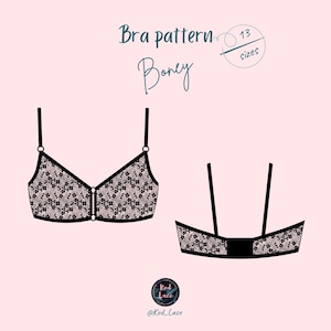 Ring Detail Bralette Sewing Pattern – PDF Digital Download, Top bralette 12 sizes