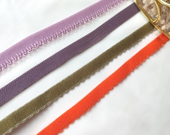 Elastico Picot da 3/8" (10 mm), passamaneria per cucito di lingerie