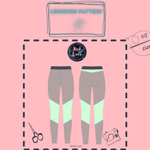 Sports Leggings pattern size 40. Digital PDF pattern