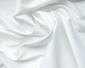 Off White Stretch Satin Fabric for Lingerie Sewing