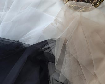 Bust non elastic illusion tulle | Nylon mesh | Corset Non-Stretch Mesh Fabric