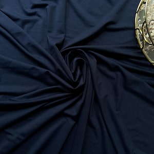 Dark Blue Stretch Microfiber – Soft Lingerie Fabric