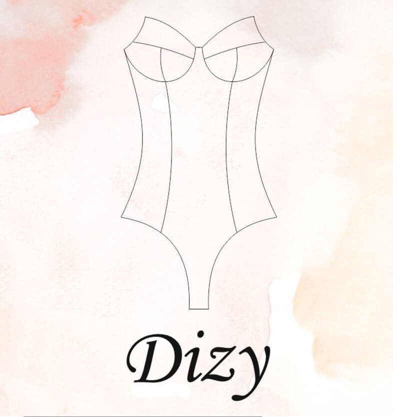 PDF Lingerie Sewing Pattern Bodysuit Dizy Etsy