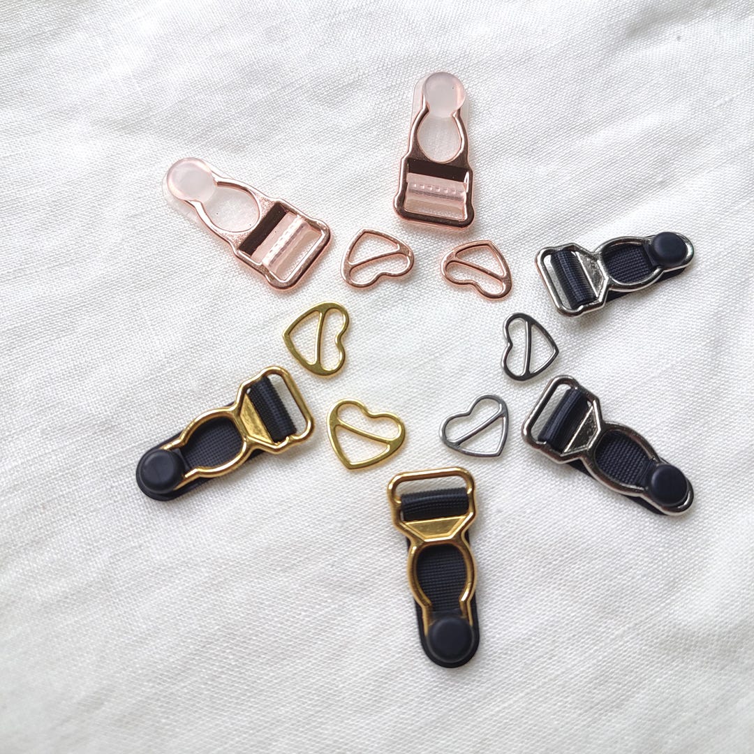 4 Stück VINTAGE Gürtelclips, Hakengreifer Für Strumpfgürtel, Hüftgürt