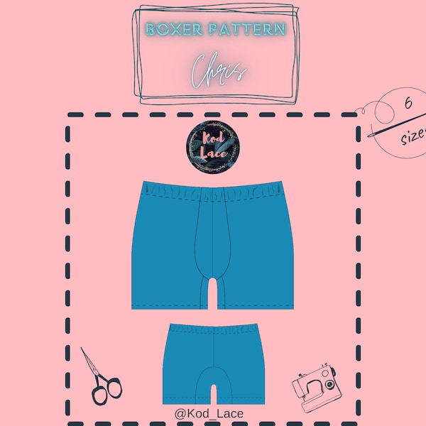 Mens Boxer pattern, Sewing underwear Pattern, Digital, Briefs PDF Pattern, Instant Download