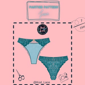 Brazilian Panties Jonna PDF sewing lingerie Pattern 7 sizes