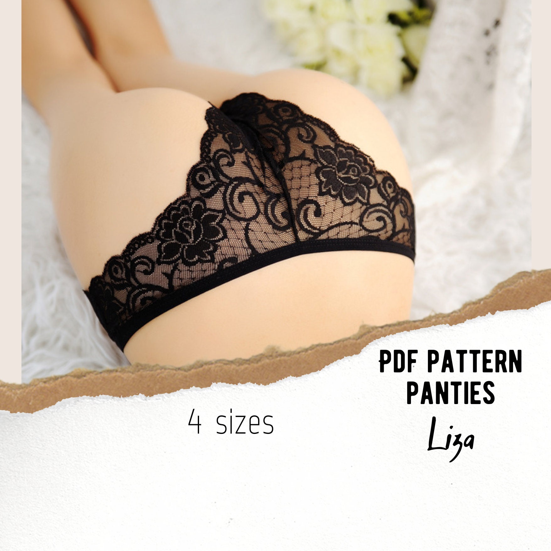 Sexy Lace Cheeky Panties, Strappy Low Cut Cheekies With Bow Tie Thong,  Women's Lingerie & Underwear