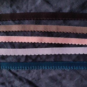 Picot elastic 3/8 10mm for sewing lingerie, Elastic Band, Elastic Trim, Elastic Tape, ribbon, Sewing Elastic, bra making, lingerie supplies image 4