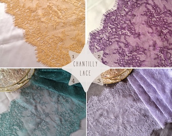 Chantilly stability lace for sewing lingerie, Fabric for Bra Making, Sewing supplies