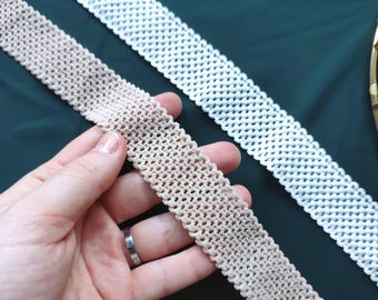 Decorative Woven Elastic Band: 25mm Wide Waistband Ribbon