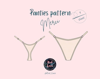 Patrón de costura para tanga ajustable con tiras – (Descarga digital en PDF)