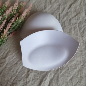 Foam push up cups for bra, white bra cups, bra making