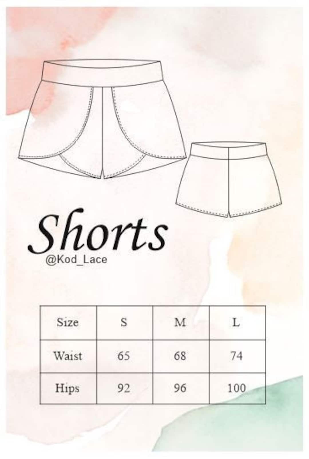 Shorts Underwear PDF Sewing Pattern - Etsy