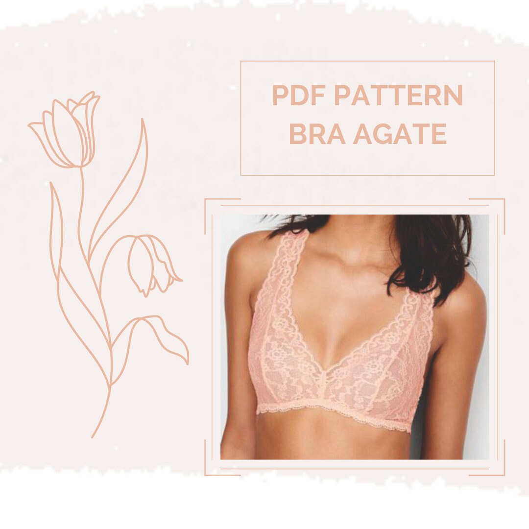 Bra Sewing Lingerie Pattern PDF Helle Sizes: 80AA / 80A / 80B / 80C / 80D 