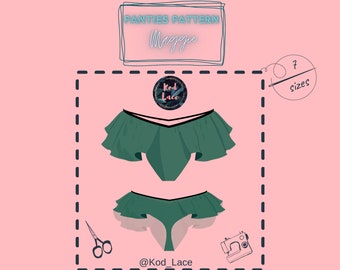 Silk French thong panties Sewing Pattern PDF 7 sizes