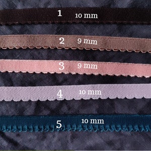 Picot elastic 3/8 10mm for sewing lingerie, Elastic Band, Elastic Trim, Elastic Tape, ribbon, Sewing Elastic, bra making, lingerie supplies image 2