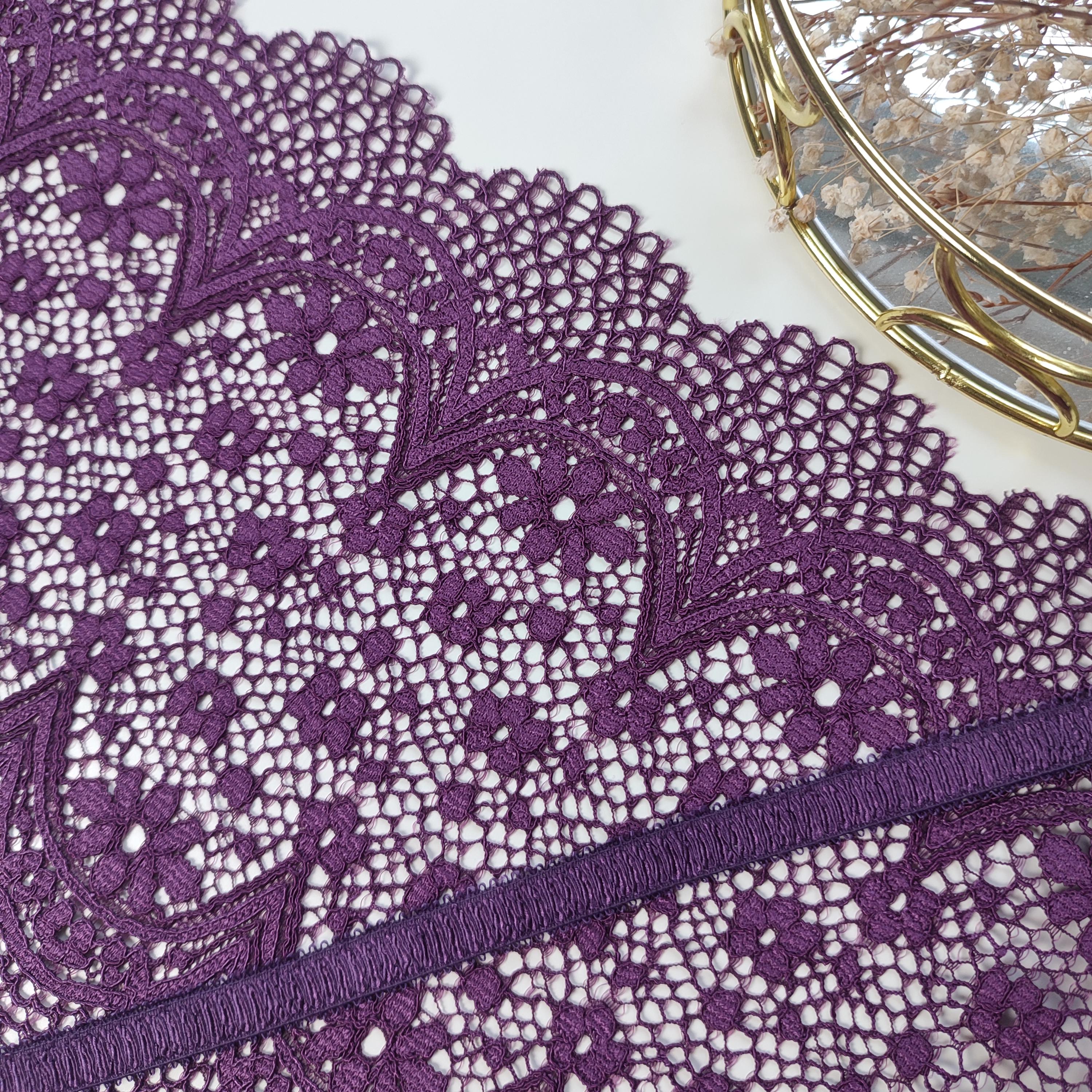 Elastic Amethyst Lace Trim for Sewing Lingerie, Fabric for Bra Making ...