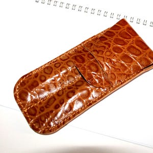 Double leather pen case, Leather case two pen, Double leather pen holder, 2 slots Italian Leather pen sleeve, Leather pen pouch
