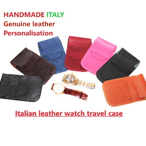 Porta orologio personalizzata pelle, Custodia orologio pelle, Astuccio orologio pelle, Porta orologio pelle rosa, Custodia viaggi orologio