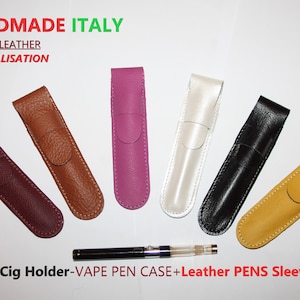 Custodia sigaretta elettronica pelle, Astuccio personalizzato sigaretta, Porta vaporizzatore pelle, Custodia penna, Porta penna pelle