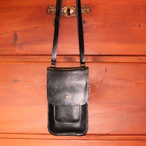 Borsa porta telefono pelle, Porta cellulare tracolla, Borsa personalizzata porta telefono pelle, Piccola custodia Smartphone pelle astuccio