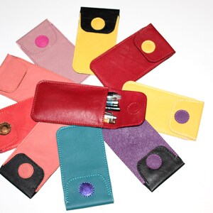 Leather pen case, leather pouch multi tasking, leather e-cig holder, Leather cosmetics pouch, Leather mascara bag, Leather watch case